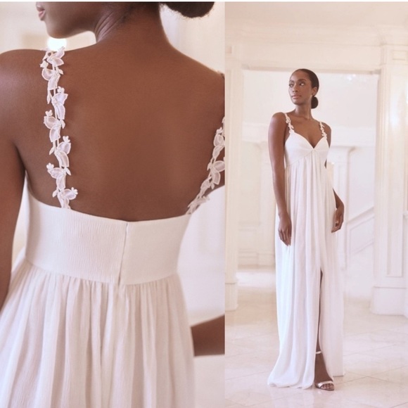 Sachin + Babi Dresses & Skirts - NWT Sachin & Babi ($1095) Sabrina empire Chiffon Gown - wedding dress - size 6